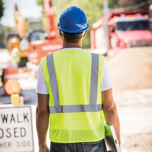 Hi-Viz ANSI Class 2 Solid Mesh Safety Vest - DISCONTINUED