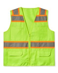 Hi-Viz ANSI Class 2 Solid Twill Safety Vest