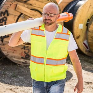 Hi-Viz ANSI Class 2 Solid Twill Safety Vest