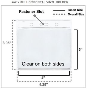 Horizontal Basic Badge Holder (3"x4")