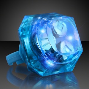 Huge Blue Gem Lighted Rings - PRINTED
