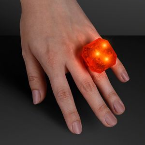 Huge Orange Gem Lighted Rings - BLANK