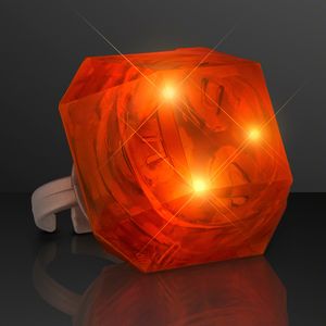Huge Orange Gem Lighted Rings - PRINTED