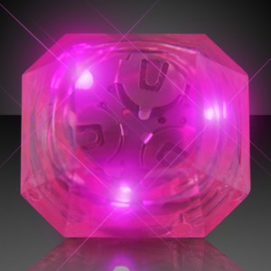 Huge Pink Gem Assorted Style Lighted Rings - PRINTED