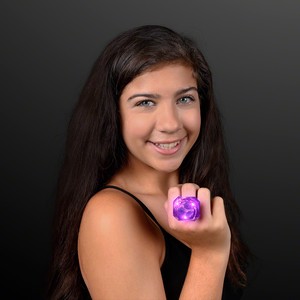 Huge Purple Gem Lighted Rings - BLANK