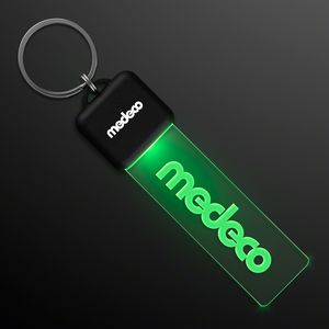 Jade Green LED Keychain Light - PRINTED
