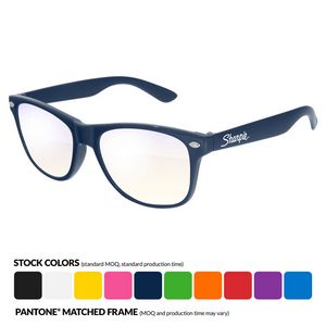 Kids Blue Light Blocking Retro Promotional Glasses W/ 1-Color Imprint