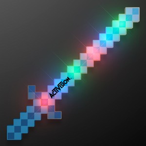 LED 8-Bit Pixel Sword - PRINTED
