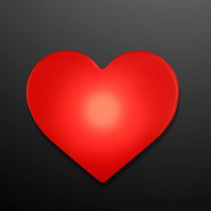LED Blinking Red Heart Clip - PRINTED