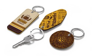 LVL Vegan Leather Motel Keychain