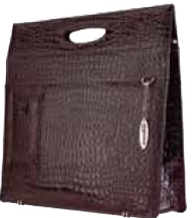 Ladies Briefcase - Espresso Faux-Croc
