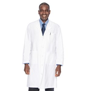 Landau - Essential Lab Coats - Men's Three-Pocket 100% Cotton 43.5" Full-Length Lab Coat