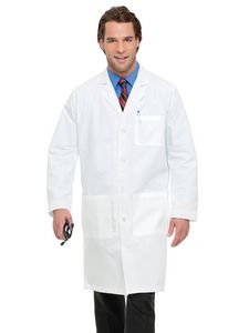 Landau - Essential Lab Coats - Men's Three-Pocket 41.5" Full-Length Lab Coat