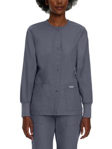 Landau - Essentials - Women's 4-Pocket Crew Neck Warm-Up Jacket