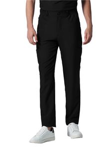 Landau - Forward - Men's 8-Pocket Mid-Rise Rib-Knit Elastic Waist Cargo Pant