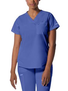 Landau - ProFlex - Women's 2-Pocket Back Princess Seamed V-Neck Top