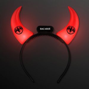 Large Devil Horns Light Up Headbands - PRINTED