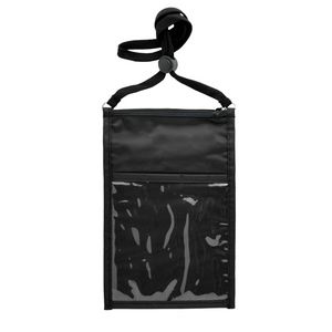 Large Double Pouch Neck Wallet