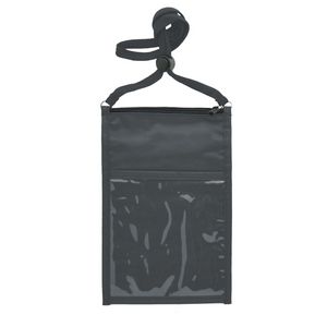 Large Double Pouch Neck Wallet