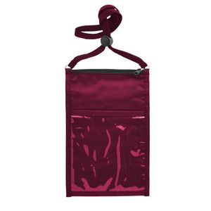 Large Double Pouch Neck Wallet