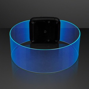 Laser Engraved - Cosmic Blue LED Magnetic Clasp Bracelets - PRINTED