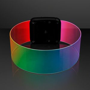 Laser Engraved - Cosmic Color Change LED Magnetic Clasp Bracelets - PRINTED