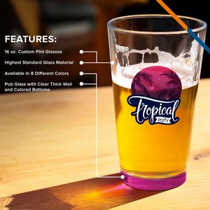 Libbey Loyd Pint Glasses - 16 OZ.