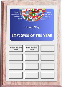 Liberty Color Perpetual Award Plaque - 18 Nameplates