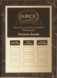 Liberty Laser Engraved Perpetual Award Plaque - 18 Nameplates
