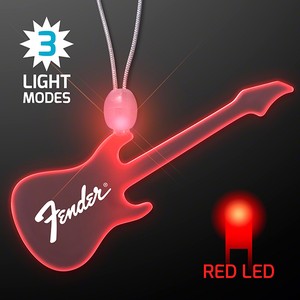 Light Up Acrylic Guitar Necklace with Red LEDÂ  - PRINTED