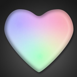 Light Up Aurora Heart Color Changing LED Pin - PRINTED