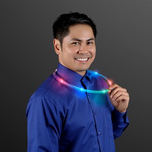 Light Up Flashing Multicolor Tube Necklaces - PRINTED