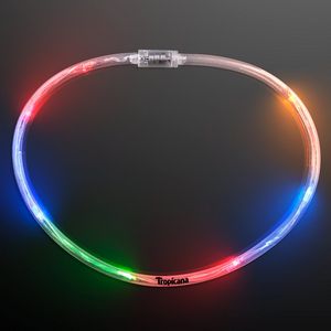 Light Up Flashing Multicolor Tube Necklaces - PRINTED