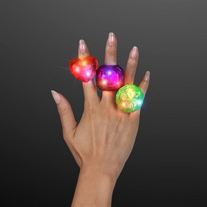 Light Up Huge Gem Ring - BLANK