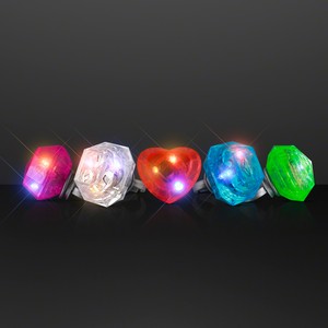 Light Up Huge Gem Ring - PRINTED