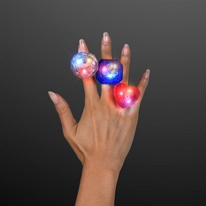 Light Up Huge Gem Ring - PRINTED