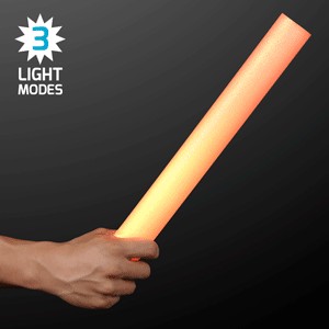 Light Up Orange Foam Sticks 16" Cheer Sticks - BLANK