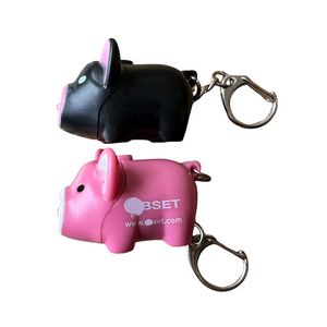 Light Up Pig Keychain