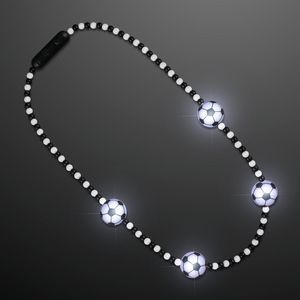 Light Up Soccer Ball Beads Necklace - BLANK