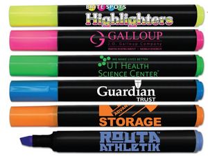 Liqui-MarkÂ® Brite SpotsÂ® Black Barrel Highlighter w/Broad Chisel Tip (Full-Color Decal)