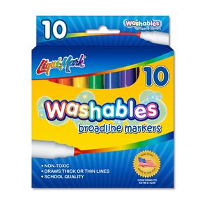 Liqui-MarkÂ® Broadline Washable Coloring Markers (10-Pack)