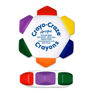 Liqui-MarkÂ® Crayo-CrazeÂ® 6-Color Crayon Wheel (White)