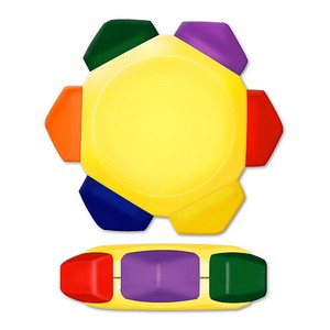 Liqui-MarkÂ® Crayo-CrazeÂ® 6-Color Crayon Wheel (Yellow/Full-Color Decal)