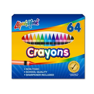 Liqui-MarkÂ® Crayons w/Sharpener (64-Pack)