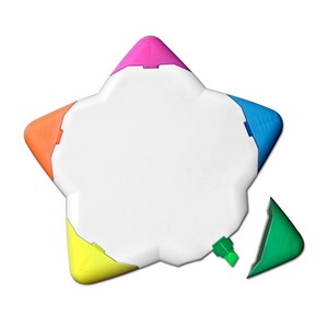 Liqui-MarkÂ® Star Lighterâ„¢ 5-Color Star Shaped Highlighter with Full Color Decal