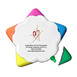 Liqui-MarkÂ® Star Lighterâ„¢ 5-Color Star Shaped Highlighter with Full Color Decal