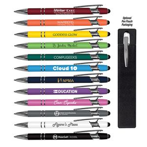 Liqui-MarkÂ® iWriterÂ® Exec - Stylus & Soft Touch Rubberized Metal Ballpoint Pen (Blue Ink)