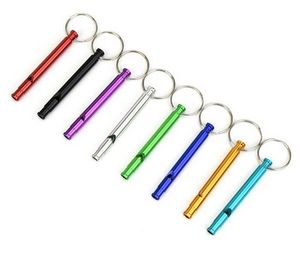 Long Metal Whistle Keychain