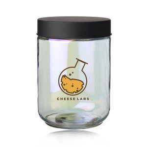 Luminous 33 oz. Iridescent Glass Storage Jars
