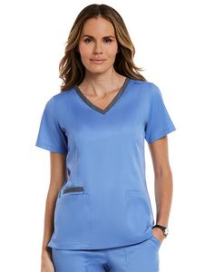 Maevn - Matrix - Women's Three-Pocket Heather Neck Band Top